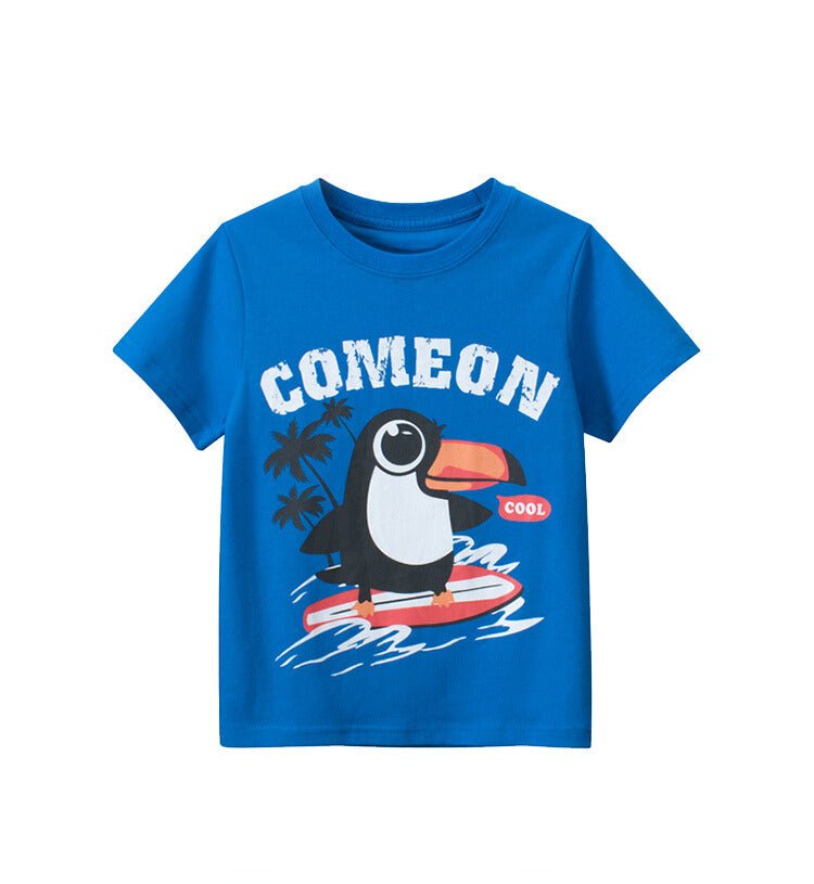 Pure Cotton Unisex T-shirt with Toucan Cartoon printing - Crazy Toes ®