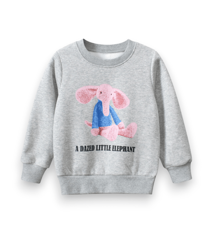 Stay Cozy with CrazyToes Fleece Pullover - Cute Elephant Print - Crazy Toes ®